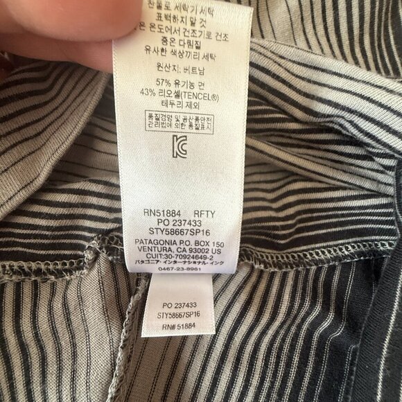 Women's S Patagonia Kamala Convertible Dress/Skirt Black & White Chevron - Picture 11 of 11